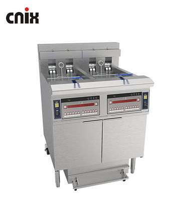 28.6kw 더블 탱크 대용량 디지털 컴퓨터 패널 전기&amp;가스 칩 오픈 프라이어 머신