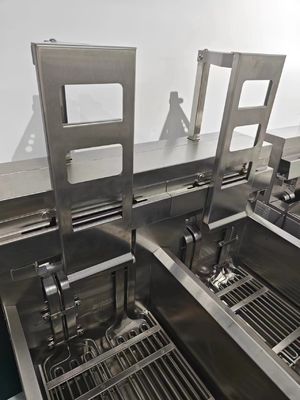 오토 리프트 전기 이중 냄비 28KW 칩 오픈 프라이어 오일 필터 시스템