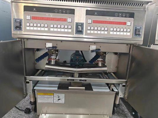 오토 리프트 전기 이중 냄비 28KW 칩 오픈 프라이어 오일 필터 시스템