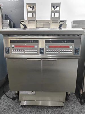 오토 리프트 전기 이중 냄비 28KW 칩 오픈 프라이어 오일 필터 시스템