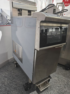 한 냄비 두 바구니 스마트 터치 스크린 패널 14KW 380V 전기 오픈 딥 프라이어