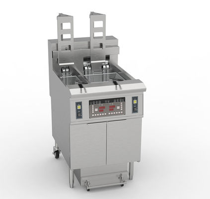 21.4KW 더블 탱크 11.6L + 21.5L 디지털 컴퓨터 패널 전기 칩 오픈 프라이어 머신
