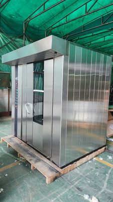 전기 가스 디젤 오일 380V/220V 32 트레이 베이커리 트레이와 트롤러와 함께 로터리 오븐