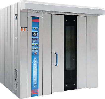 전기 가스 디젤 오일 380V/220V 32 트레이 베이커리 트레이와 트롤러와 함께 로터리 오븐