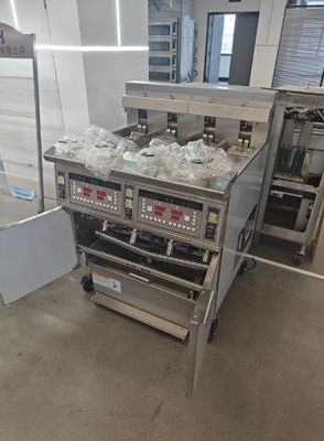 전문 디지털 컴퓨터 패널 4 탱크 4 바구니 28KW 304SUS 전기 칩 오픈 프라이어