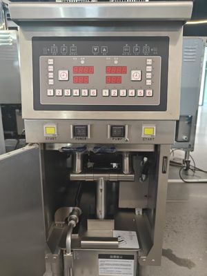 두 냄비 두 바구니 7.5L*2 소 용량 14kw 기름 절약 전기 오일 필터레이션과 함께 오픈 프라이어