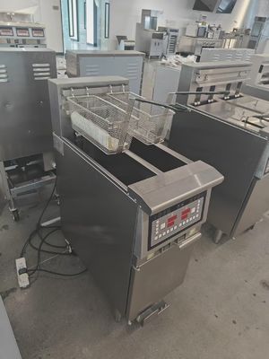 두 냄비 두 바구니 7.5L*2 소 용량 14kw 기름 절약 전기 오일 필터레이션과 함께 오픈 프라이어
