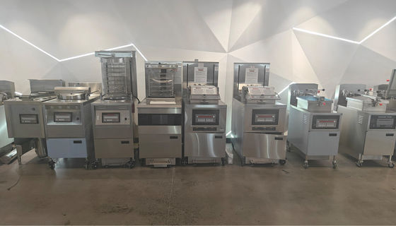 6HD 전기 12KW 380V 28L 6 프라이 트레이 큰 생산성 둥근 브로스터 치킨 압력 프라이어