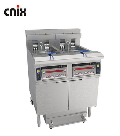28.6kw 더블 탱크 대용량 디지털 컴퓨터 패널 전기&amp;가스 칩 오픈 프라이어 머신