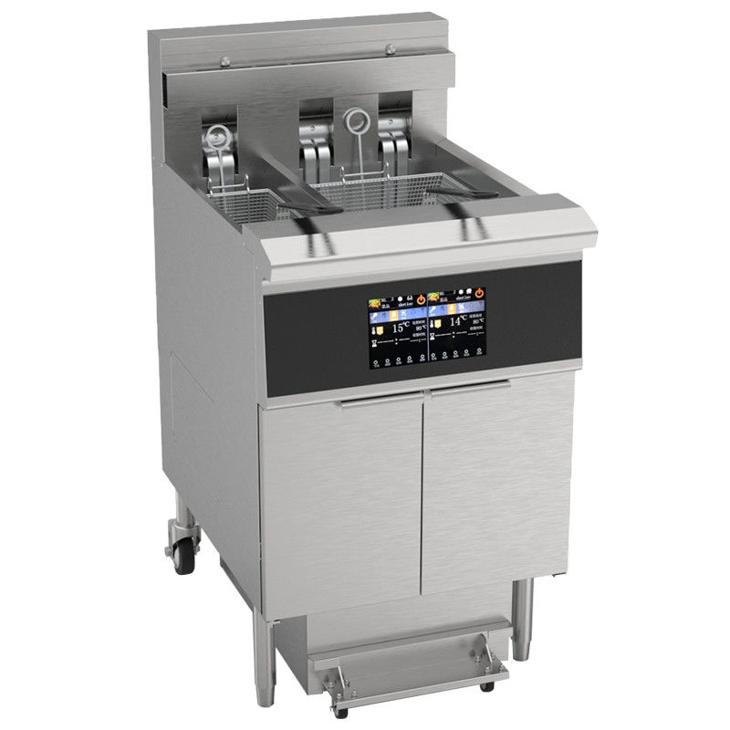 스마트 터치 패널 21.4KW 380V CE 인증과 함께 오일 필터레이션 전기 오픈 딥 프라이어